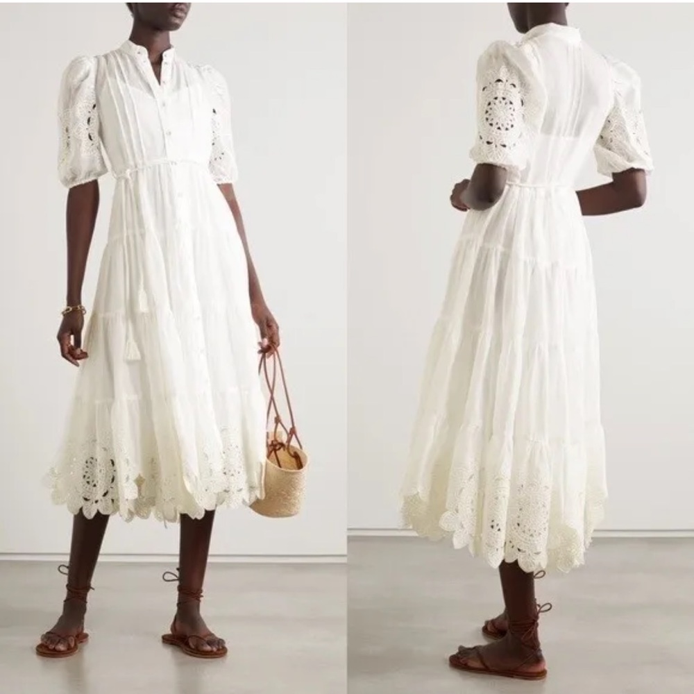 Zimmermann Teddy Scallop MIDI dress sz 1 - Picture 3 of 17